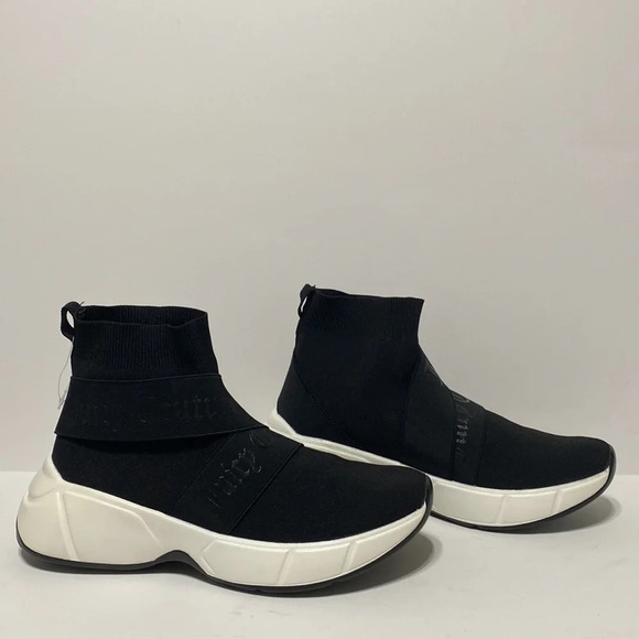 Juicy Couture Y2K Inspired Streetwear Black Platform NEW High Top Sneakers- 9.5 - Picture 2 of 11